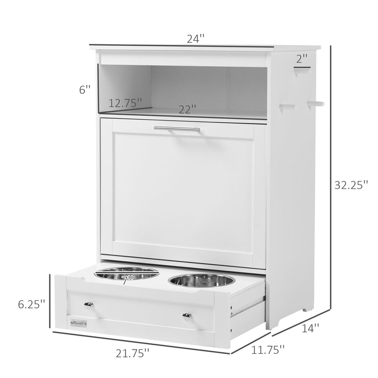 Elevated dog feeder removable stainless steel bowls