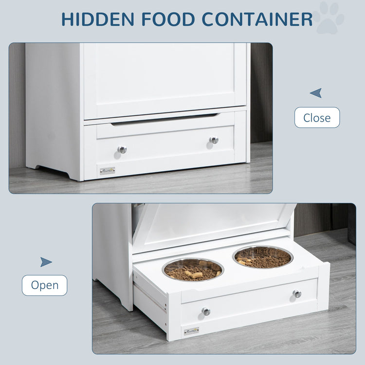 Elevated dog feeder non-slip rubber feet detail