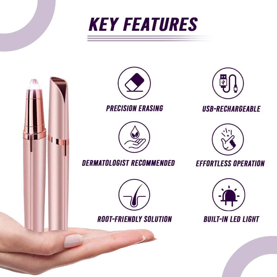 Rechargeable Eyebrow Hair Remover size in hand