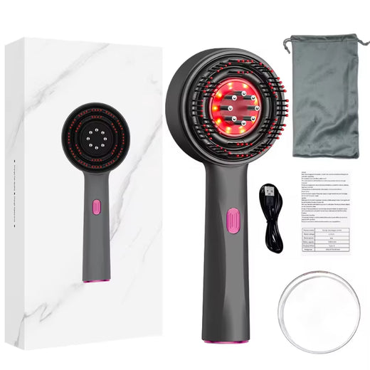 Red light hair growth comb scalp massager brush