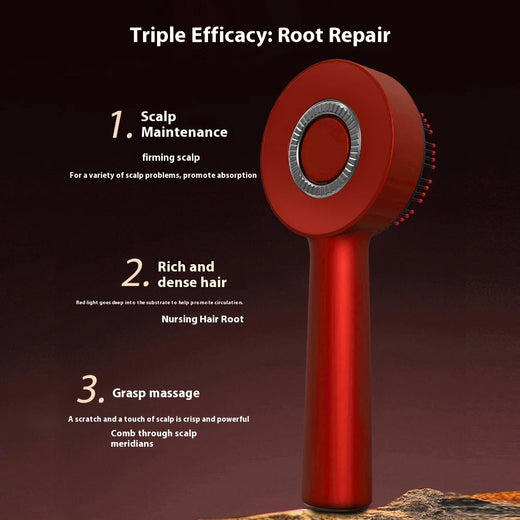 Red light hair comb oil applicator channel detail