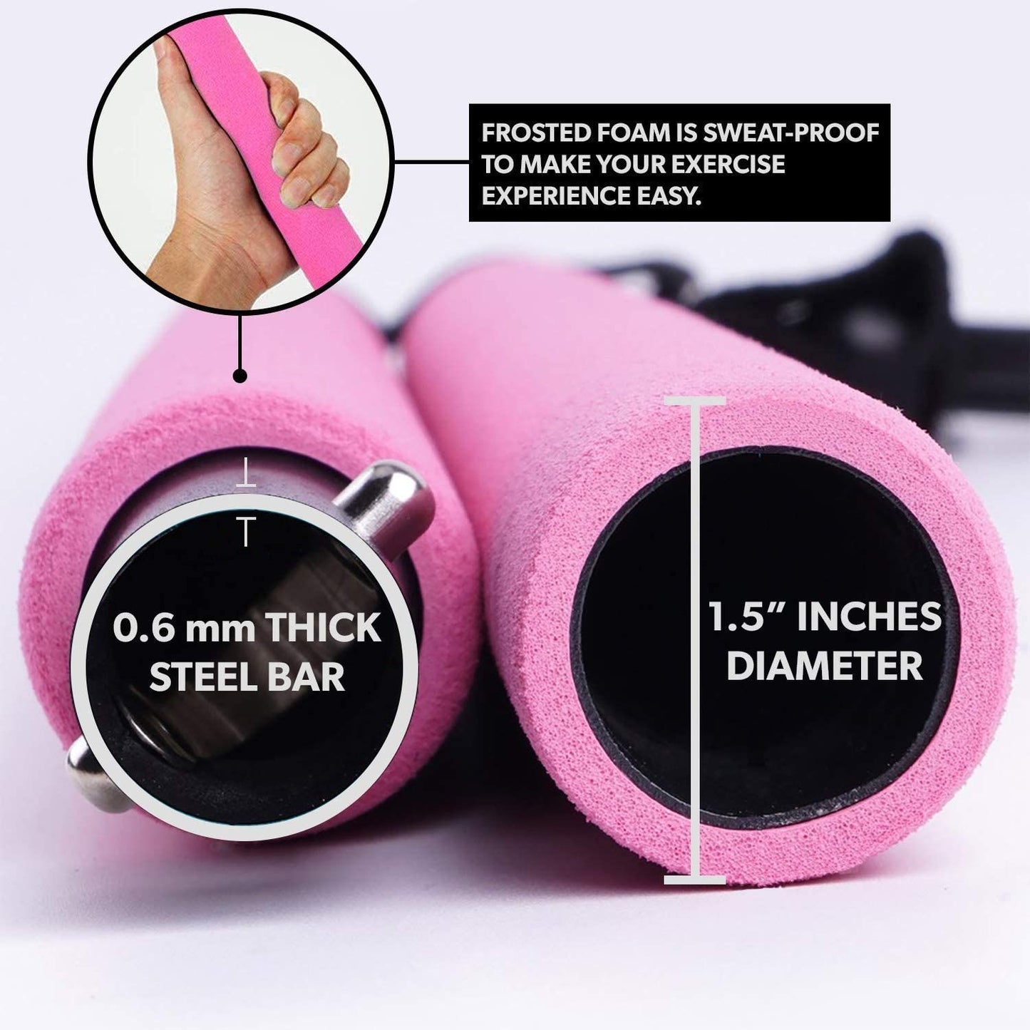 resistance band bar training system close-up detail