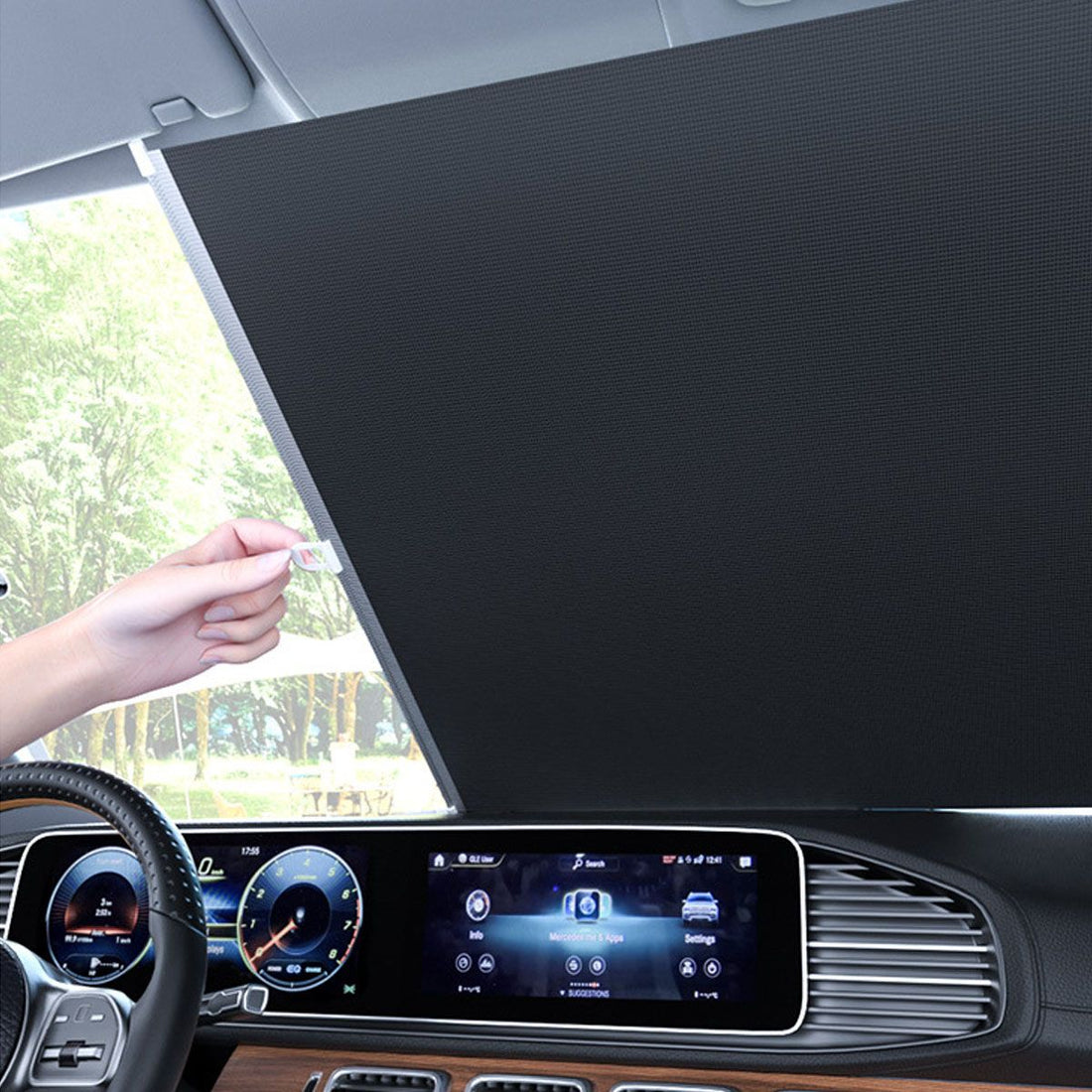 Retractable Car Window Sun Shade main product view