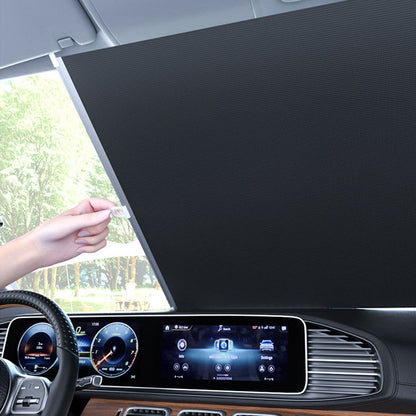 Retractable Car Window Sun Shade front view