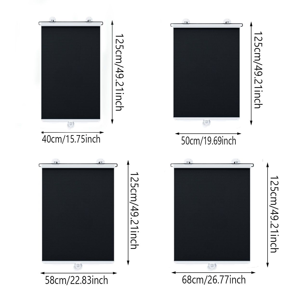 Retractable Car Window Sun Shade side angle view