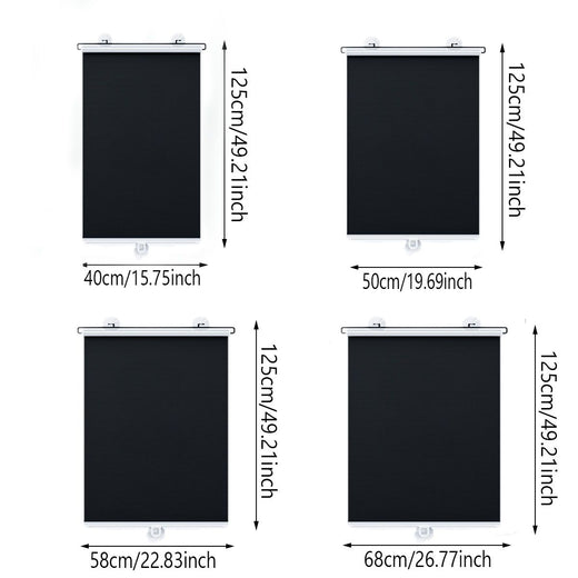 Retractable Car Window Sun Shade side angle view