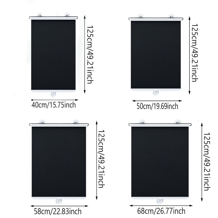 Retractable Car Window Sun Shade side angle view