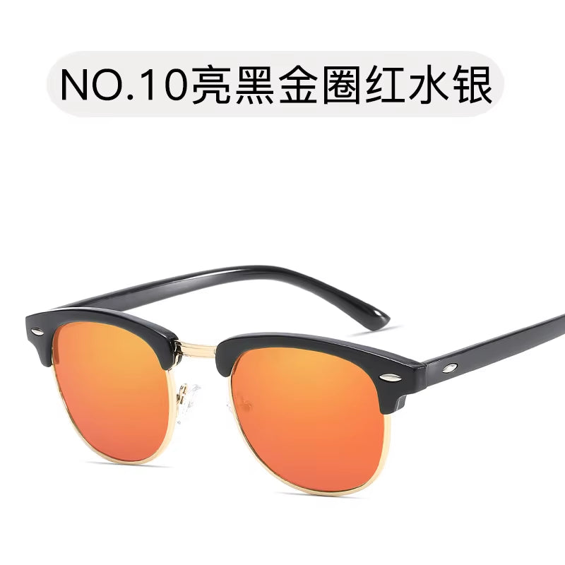 Retro square sunglasses worn for outdoor daily use