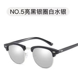 Retro square rivet sunglasses in alternate color colorway