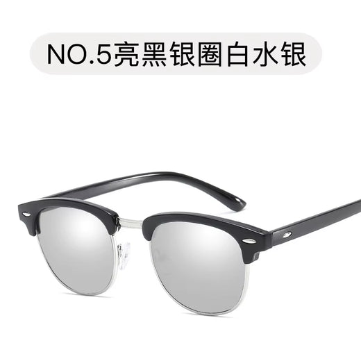 Retro square rivet sunglasses in alternate color colorway