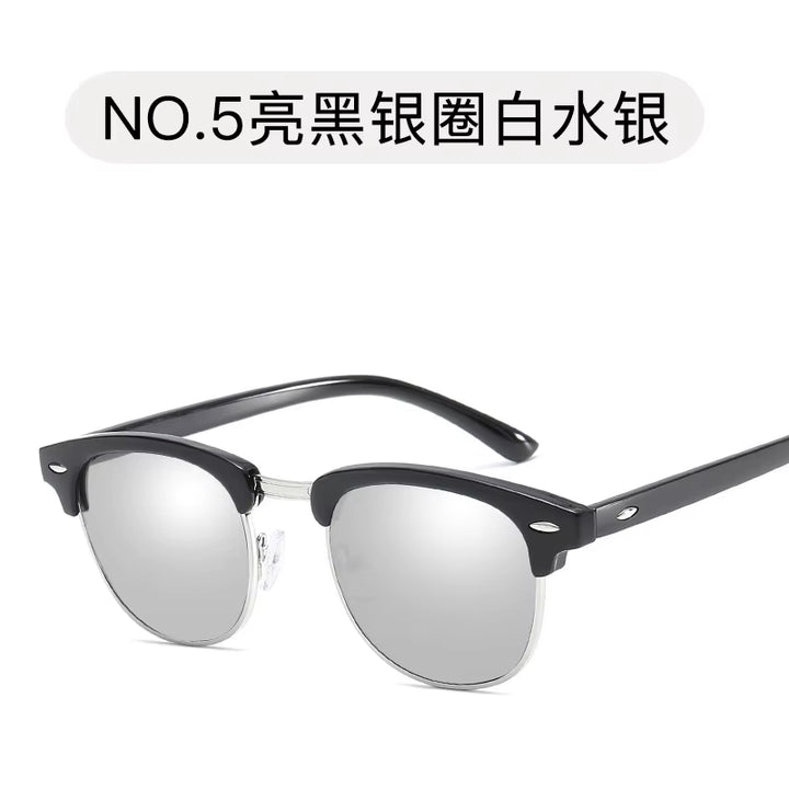 Retro square rivet sunglasses in alternate color colorway