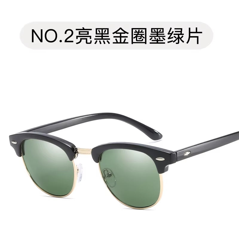 Retro square sunglasses unisex pair shown on neutral background