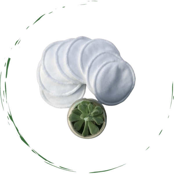 Reusable facial round pads 5-pack stacked