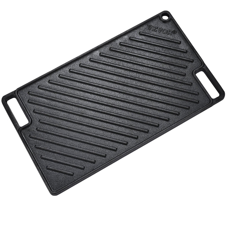 Reversible Cast Iron Grill Griddle front view