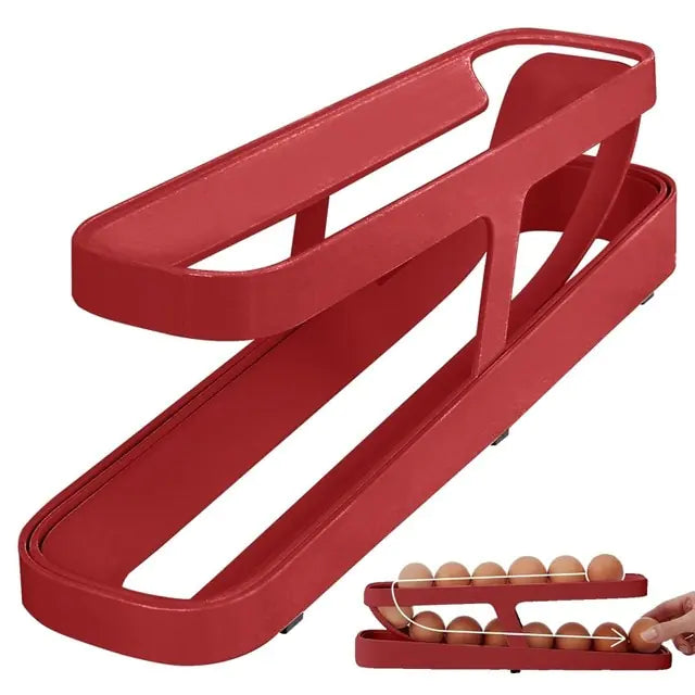 Automatic Scrolling Egg Rack Holder Storage Box