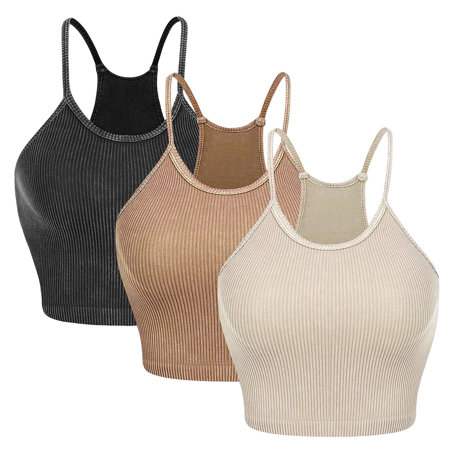Ribbed Knit Crop Tank Set13