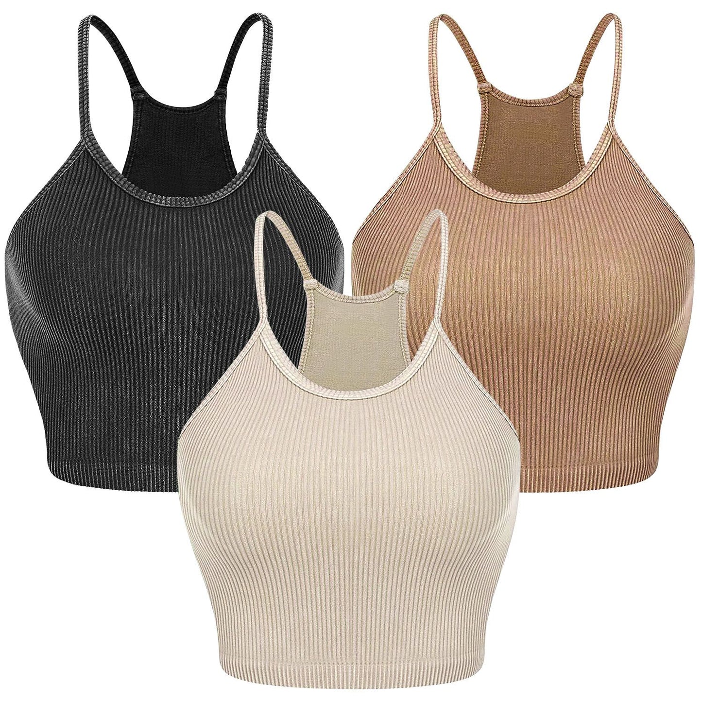 Ribbed Knit Crop Tank Set15