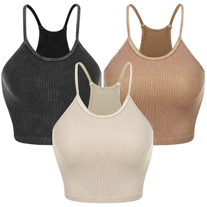 Ribbed Knit Crop Tank Set16
