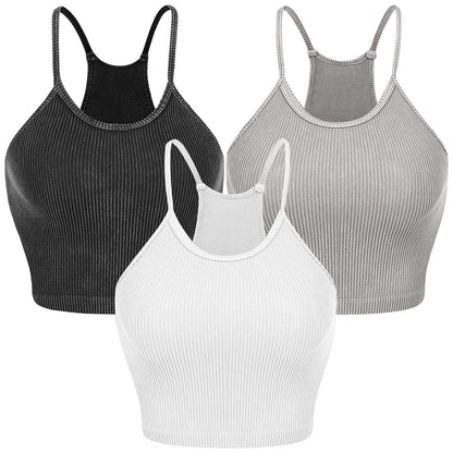 Ribbed Knit Crop Tank Set20