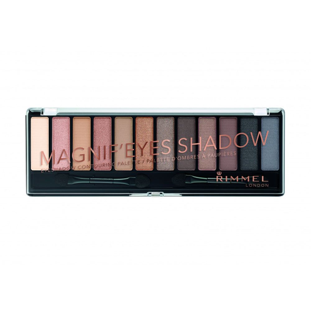 Magnif'eyes eyeshadow palette held in hand for scale