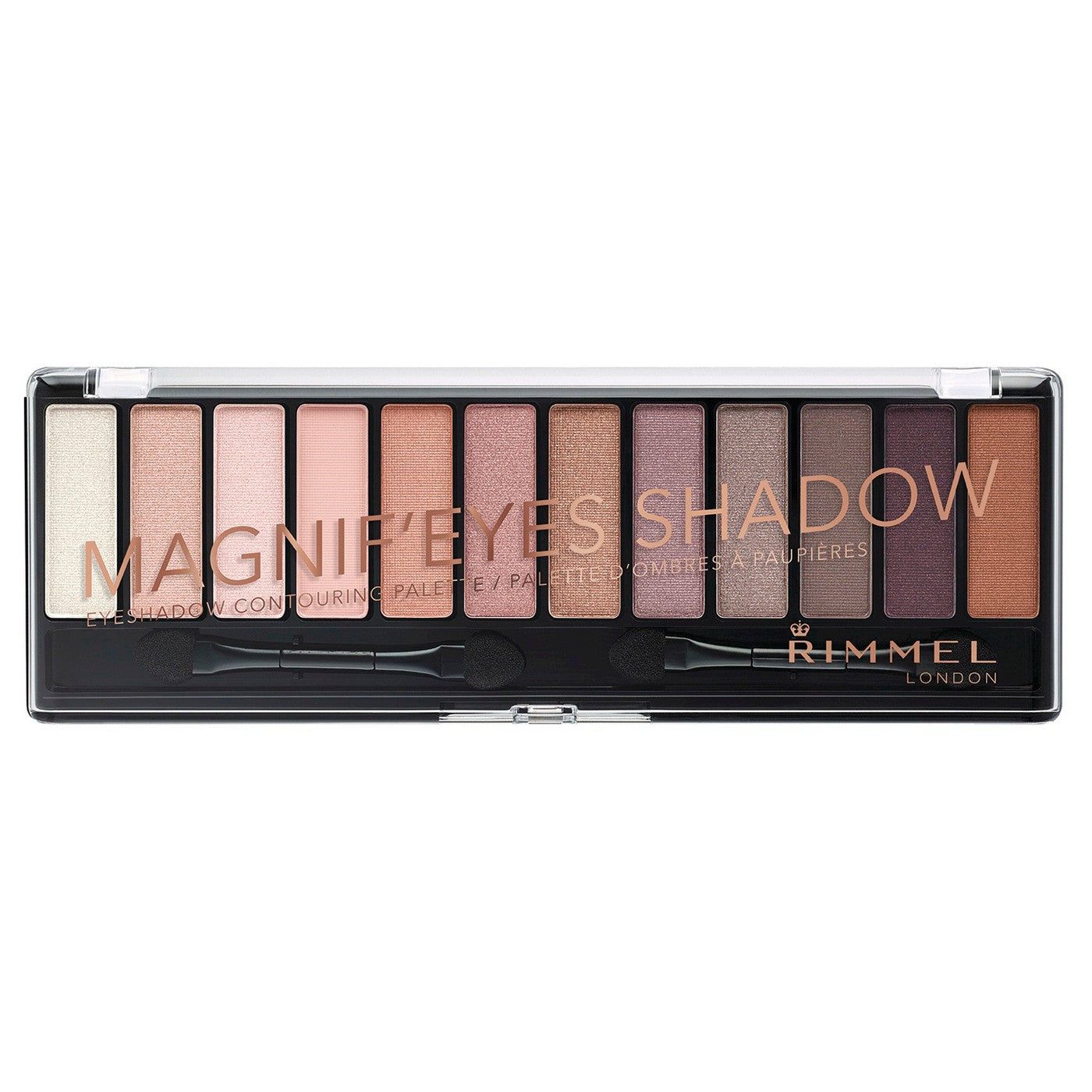 Magnif'eyes eyeshadow palette shade range across editions