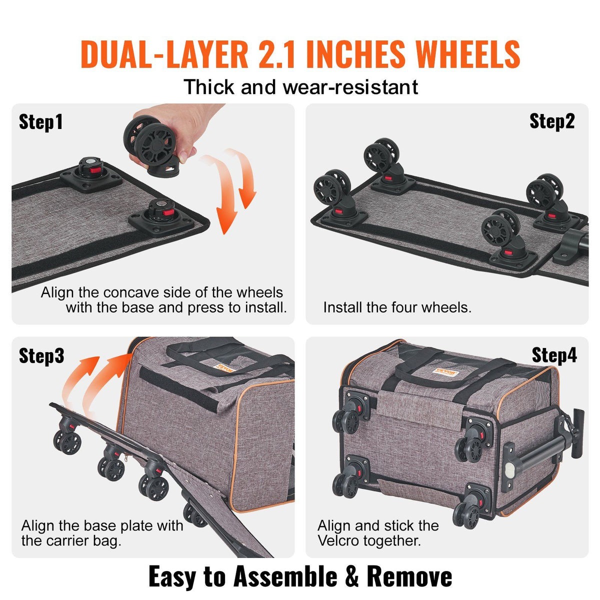 Rolling Cat Carrier Grey 22lbs3