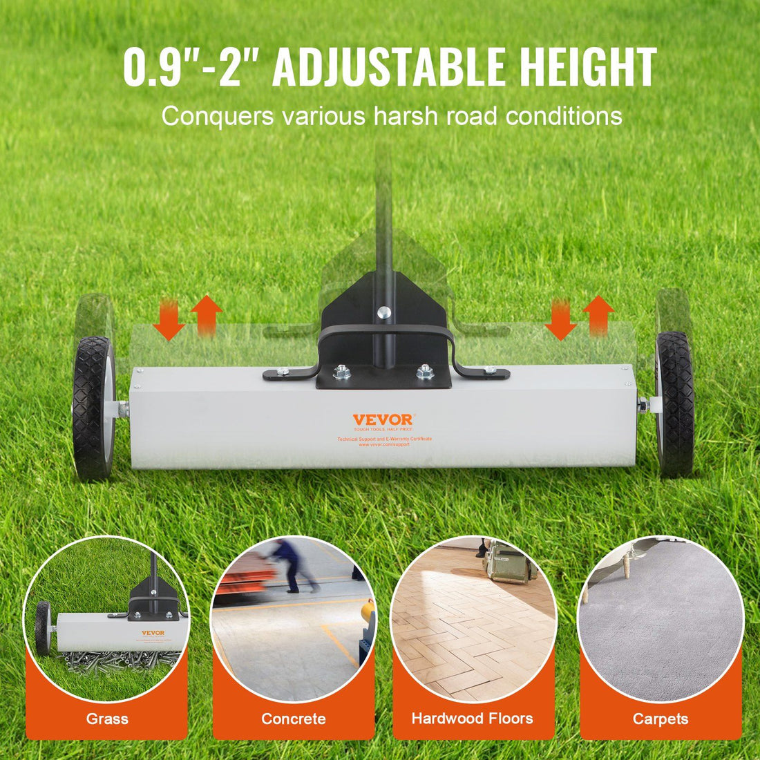 Rolling Magnetic Sweeper 50lbs Pickup packaging