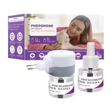 PurrZen cat calming diffuser unit close-up showing plug-in design