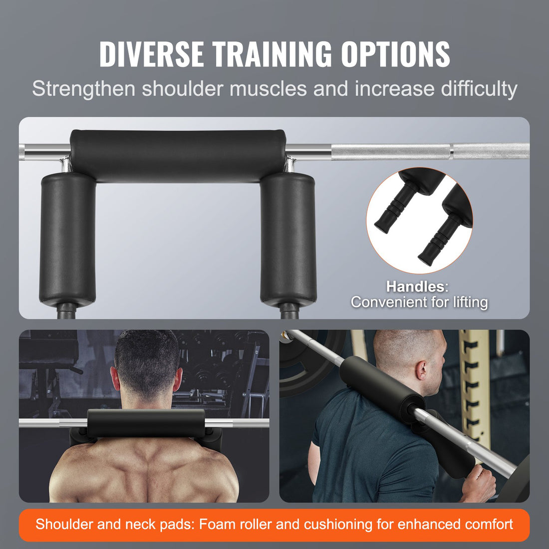 Safety squat bar padding close-up