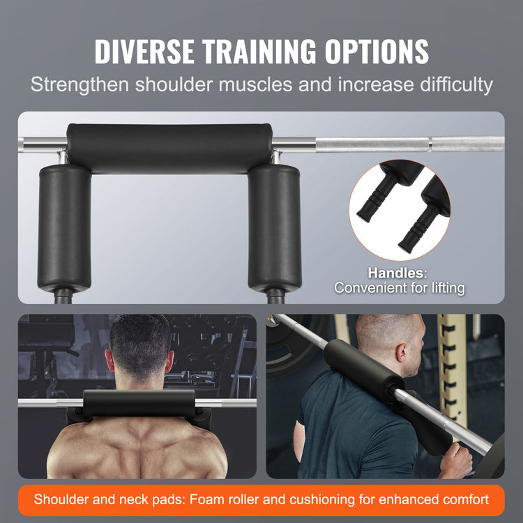 Safety squat bar padding close-up