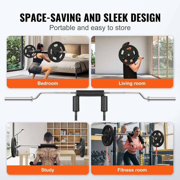 Safety squat bar sleeve and collar