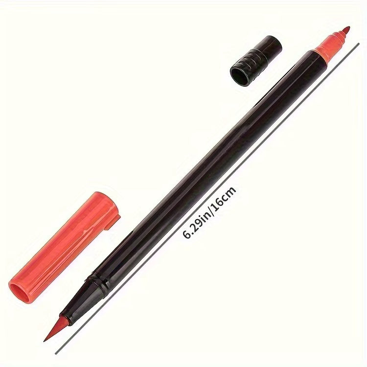 Watercolor markers used for lettering and coloring