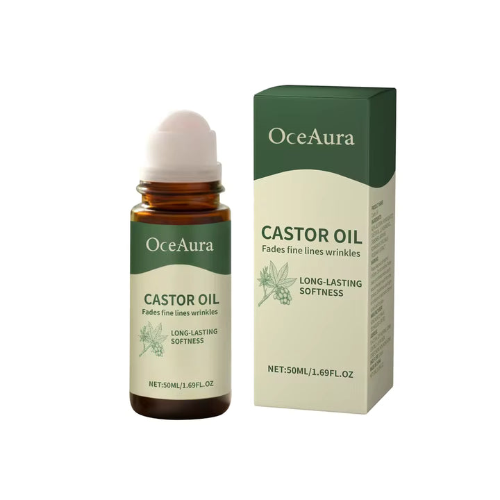 PureGlow organic castor oil roll-on bottle
