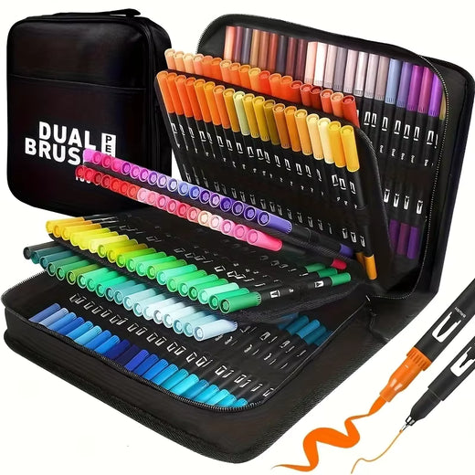 Double-ended watercolor markers full color set