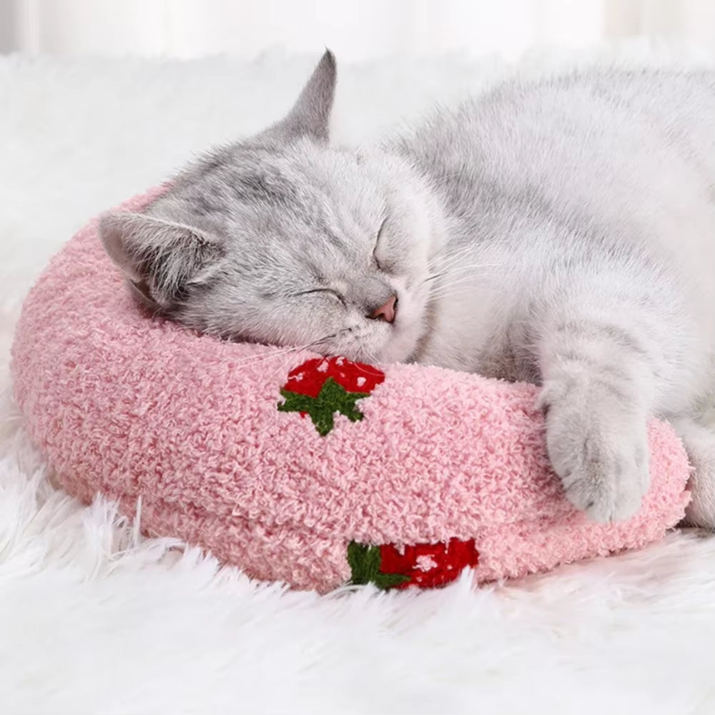 Smaller blue cat scratch mat shown on furniture