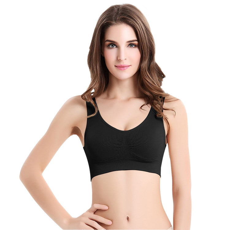 seamless sports bra back close-up