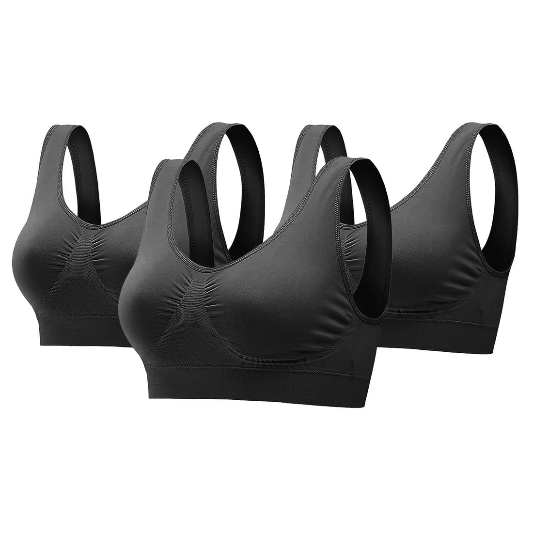 seamless sports bra worn for sleep comfort