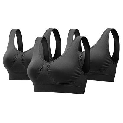 seamless sports bra worn for sleep comfort