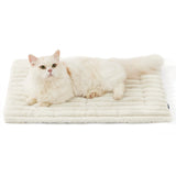Self warming cat mat in beige, cozy pet rest spot