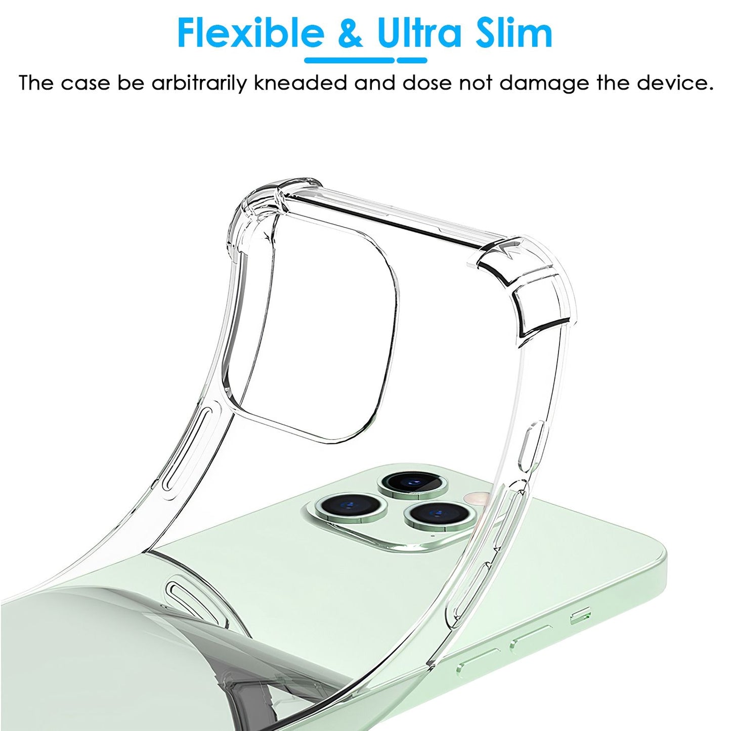 Reinforced corner detail of the clear TPU iPhone case