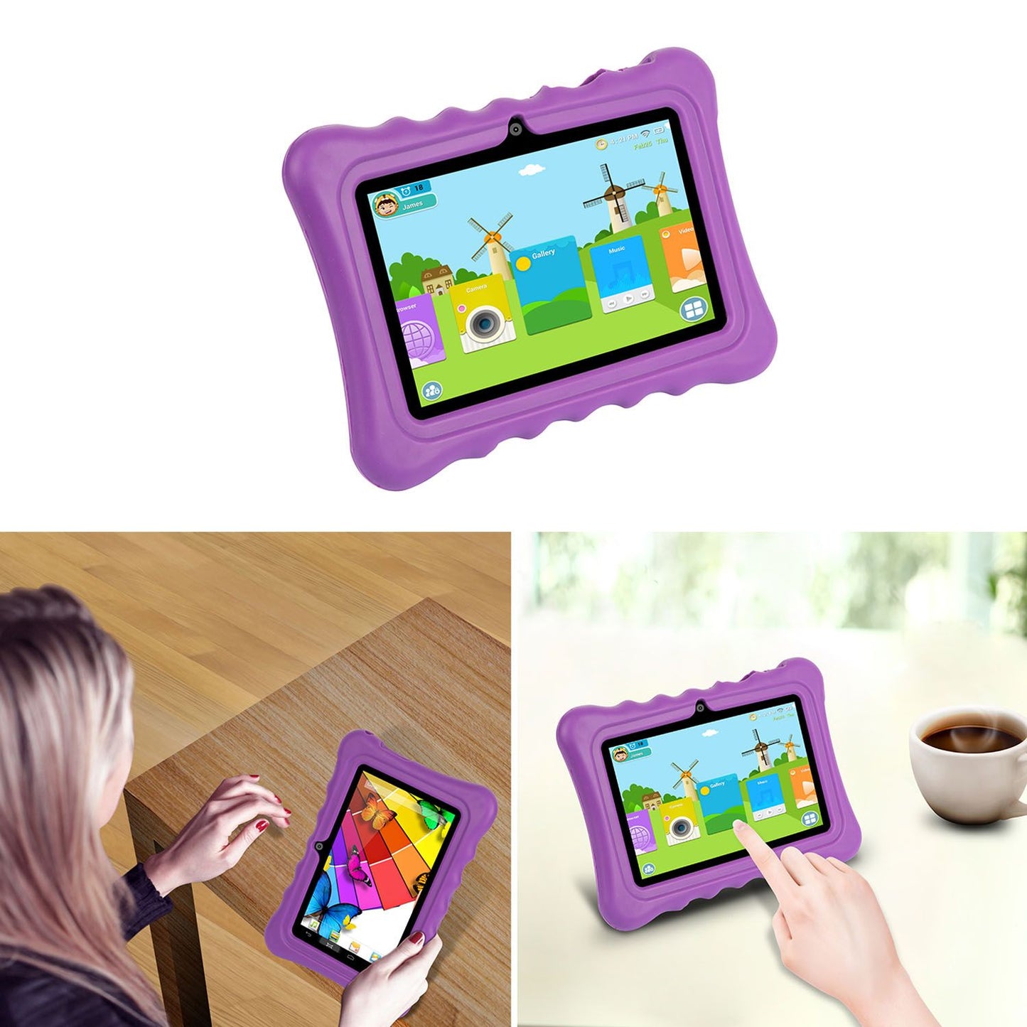 Shockproof Silicone Tablet Case Stand dimension reference. shockproof silicone tablet case