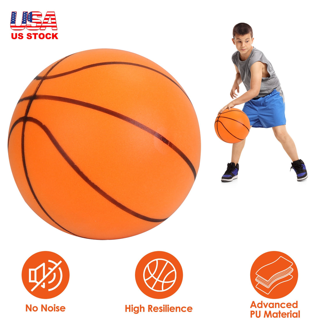 High-density foam silent basketball close-up