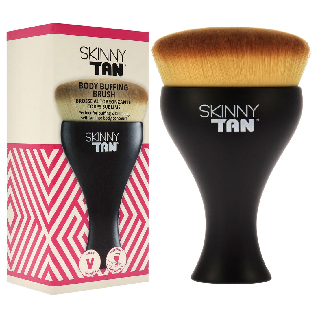 Body buffing brush bristle close-up