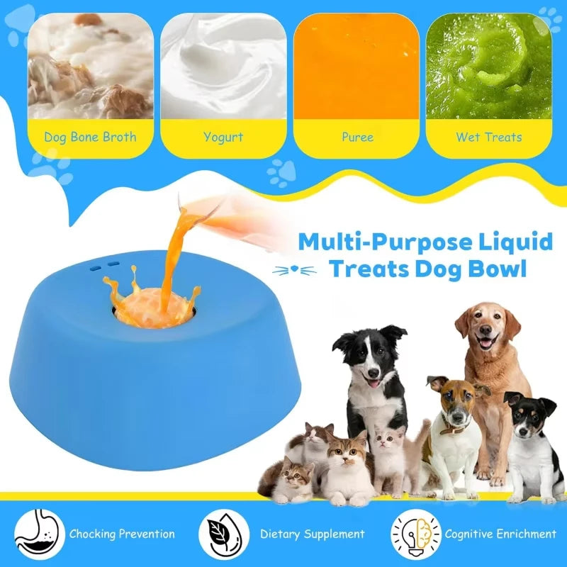 SlowSip licking bowl in blue color