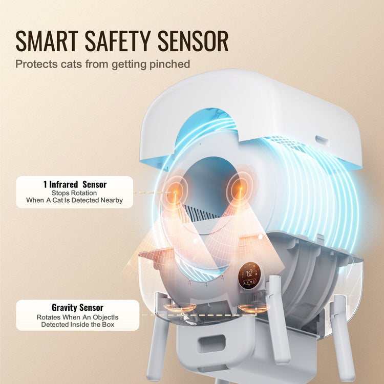 Smart automatic cat litter box alternate angle