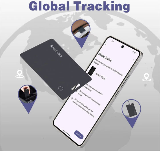 Smart wallet tracker card slim Bluetooth tag