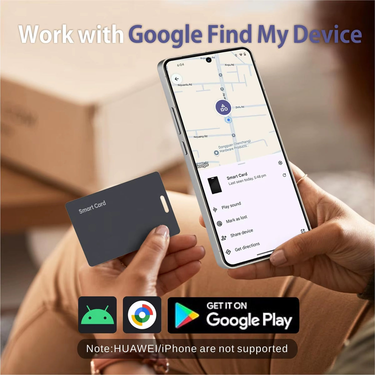 Wallet tracker card credit-card-sized dimensions