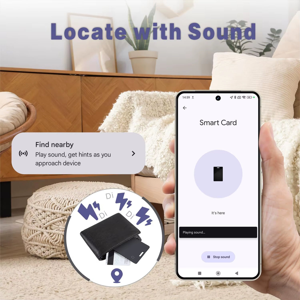 Bluetooth tracker card used for luggage