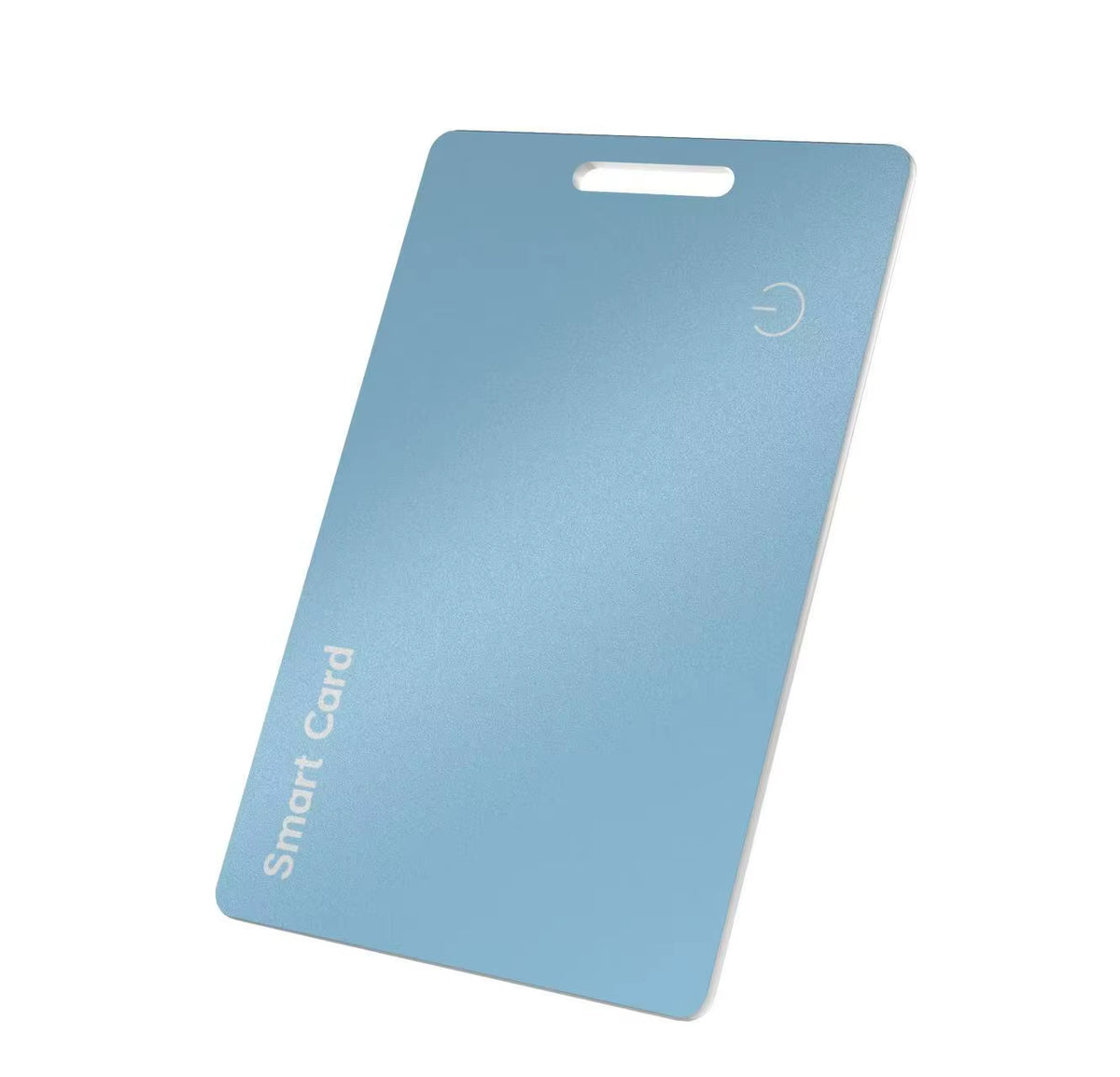 Smart wallet tracker card in blue color