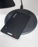 Wallet tracker card front and back view